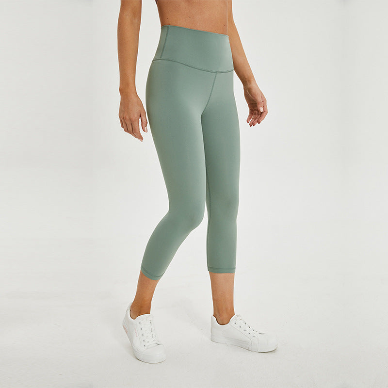 Cropped High Waist Fitness Legging With Inside Pocket