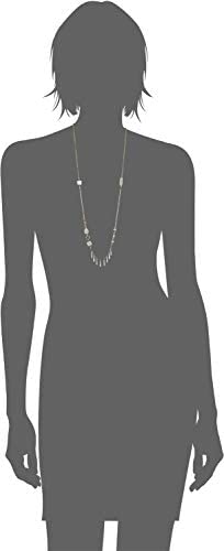 Lucky Brand Long Pearl and Amazonite Necklace