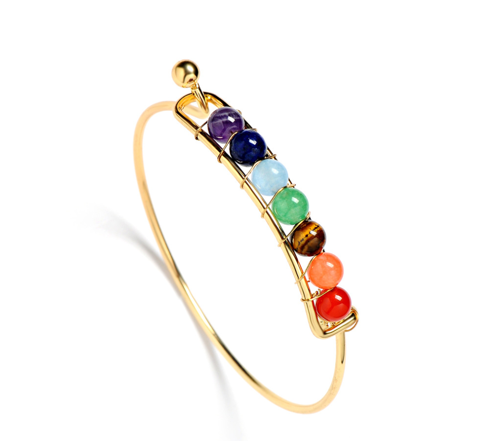 Colorful Chakra Yoga Copper Plated Bracelet
