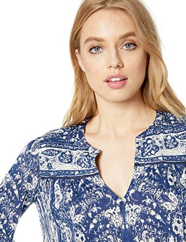 Lucky Brand Women's Peasant Top with Trim Detail