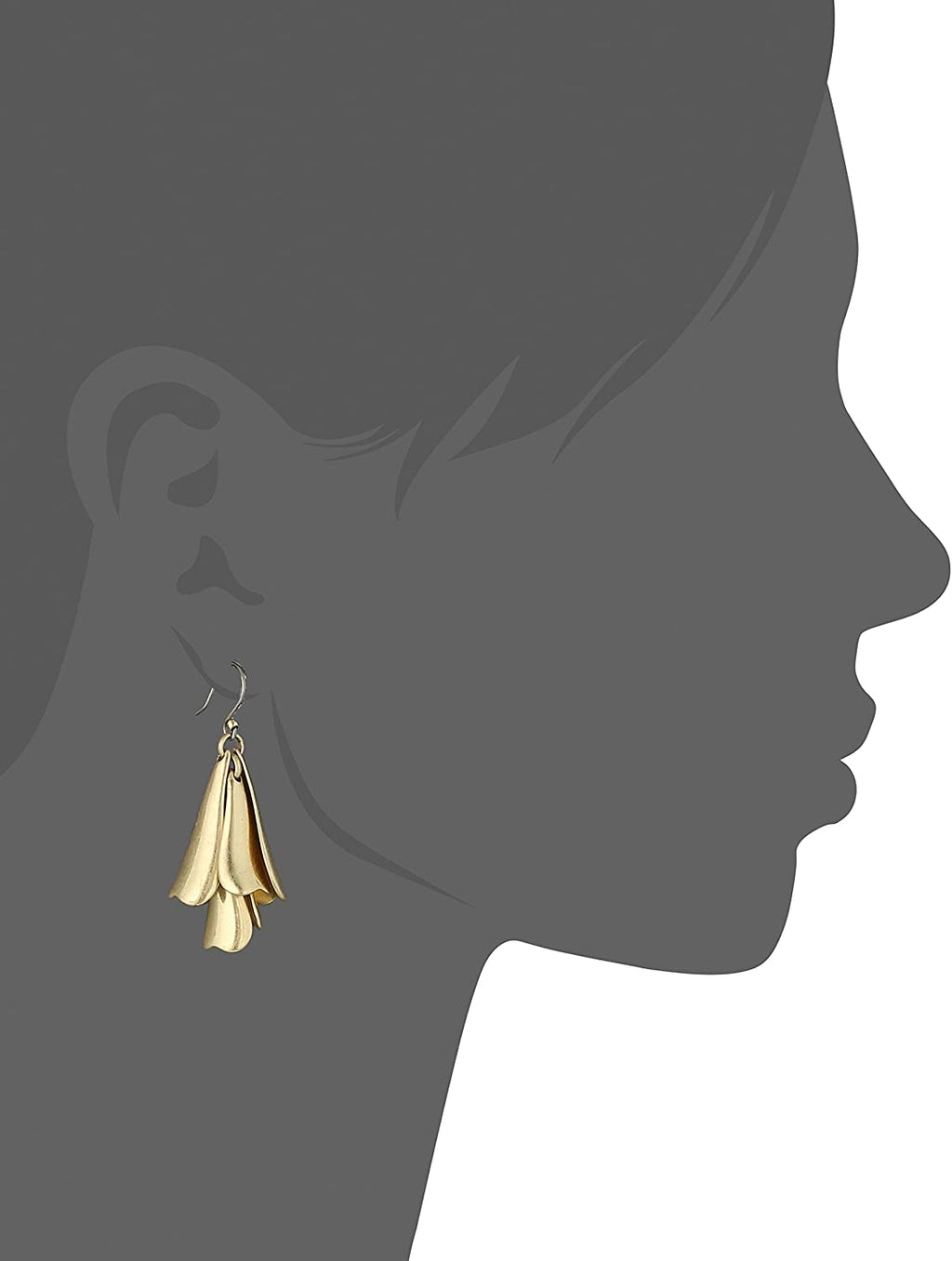 Lucky Brand Women's Petal Gold Drop Earrings