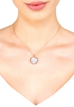 Zodiac Mother of Pearl Gemstone Star Constellation Pendant Necklace Gemini