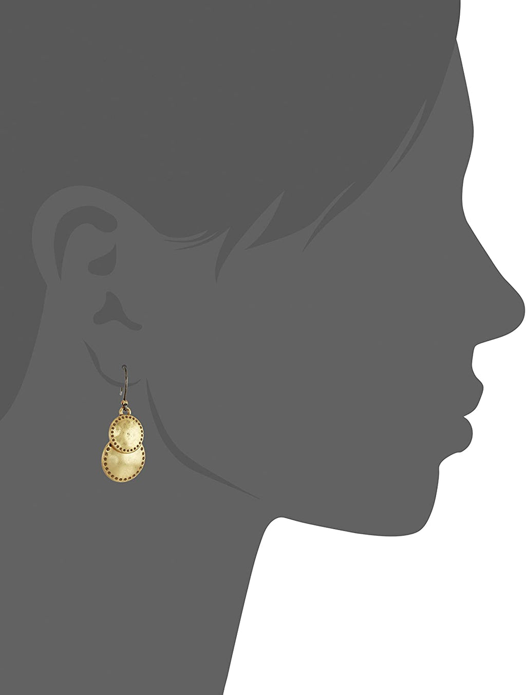 Lucky Brand Double Drop Earrings, Gold, One Size