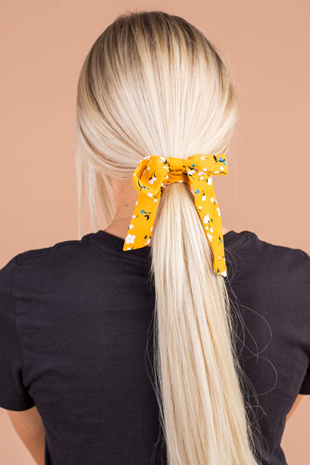 Floral Bow Hair Tie Scrunchies