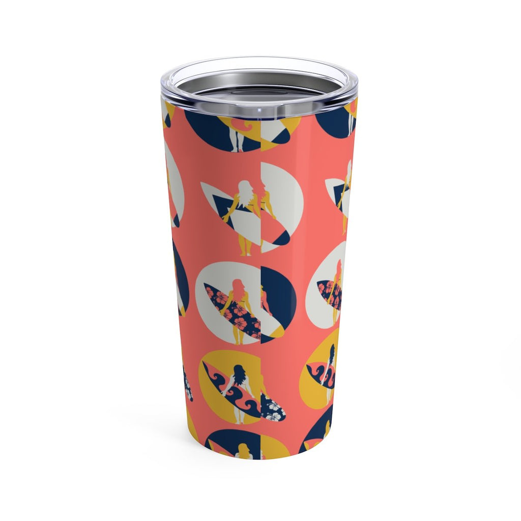 Find Your Coast 20 Oz Surfer Girl Art Stainless Steel Tumbler