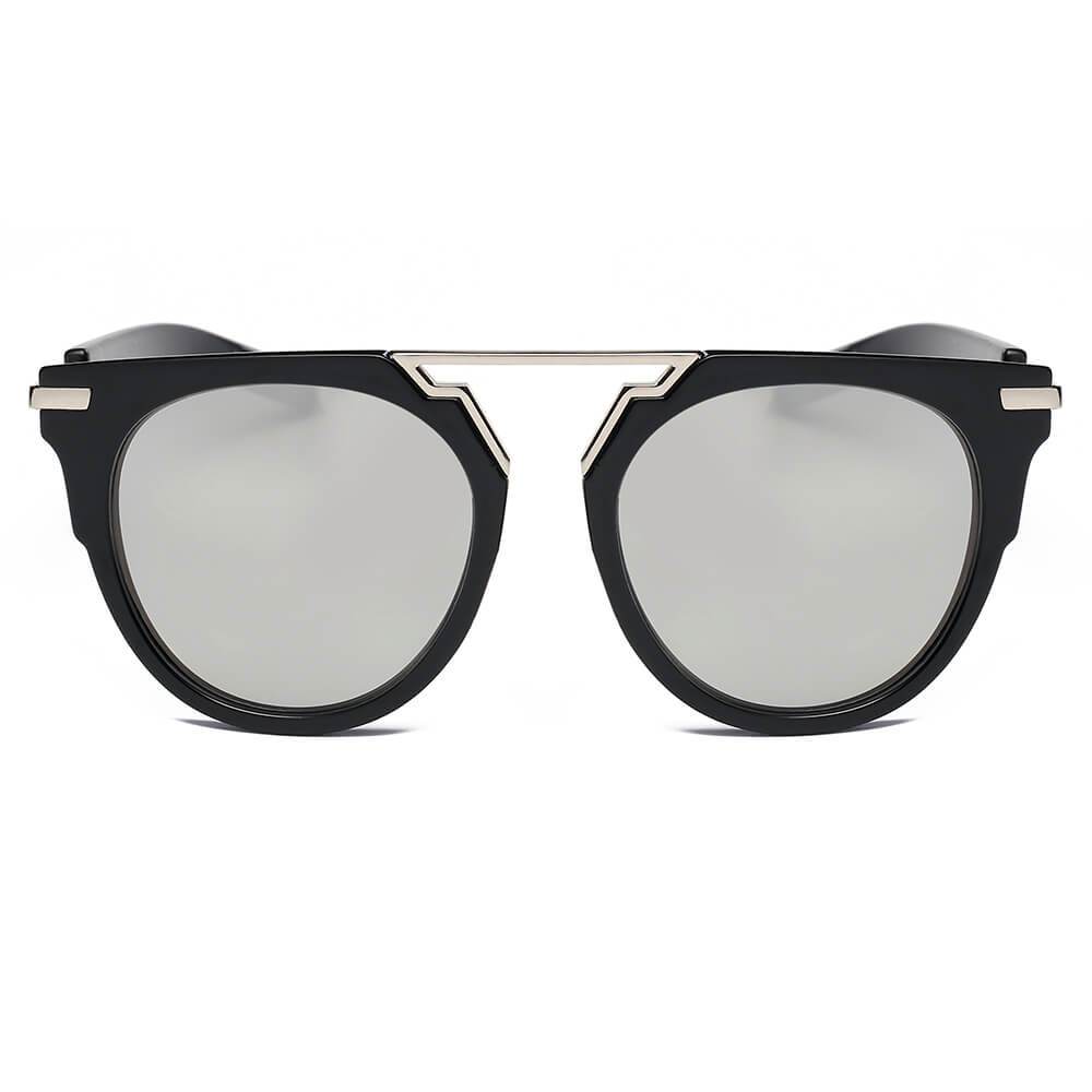 HANOVER | S2004 - Unisex Fashion Brow-Bar Round Sunglasses