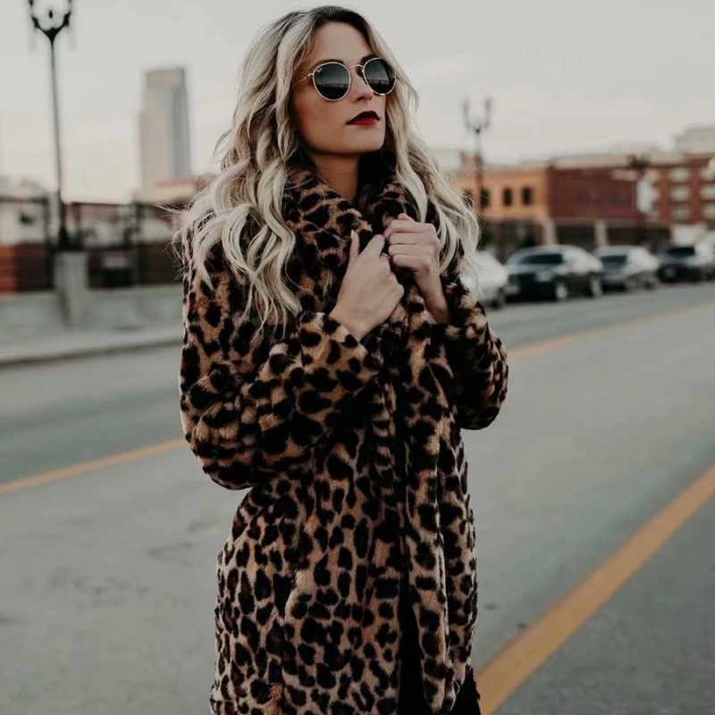 Kate Leopard faux fur Coat