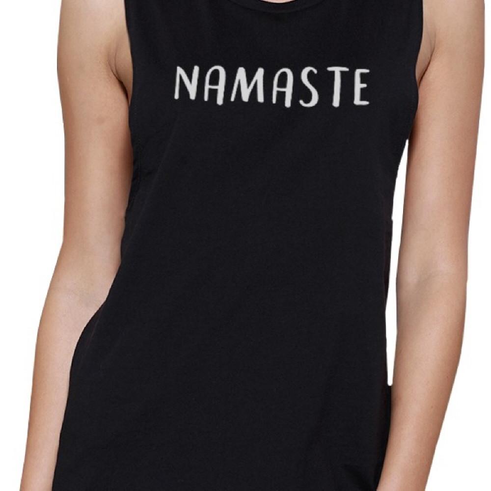 Namaste Muscle Tee Work Out Tank Top Cute Women's Yoga T-Shirt