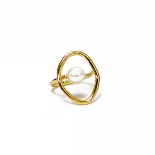 Alloy Faux-Pearl Ring