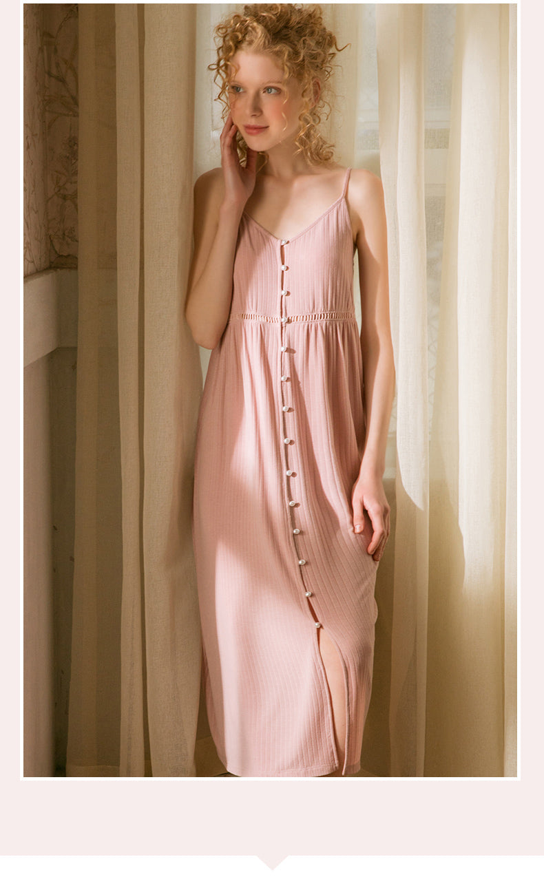 Elegant Princess Deep Pink Night Dress