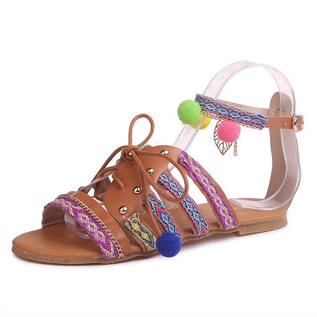 Feel the Roman with Embroidered Gladiator Sandals